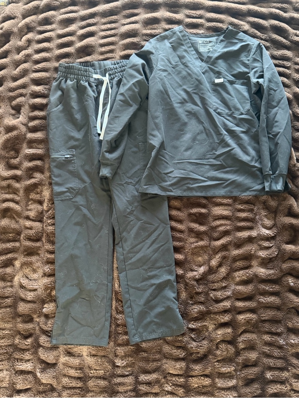 Figs womens Black Drawstring Jogger Scrub Pants